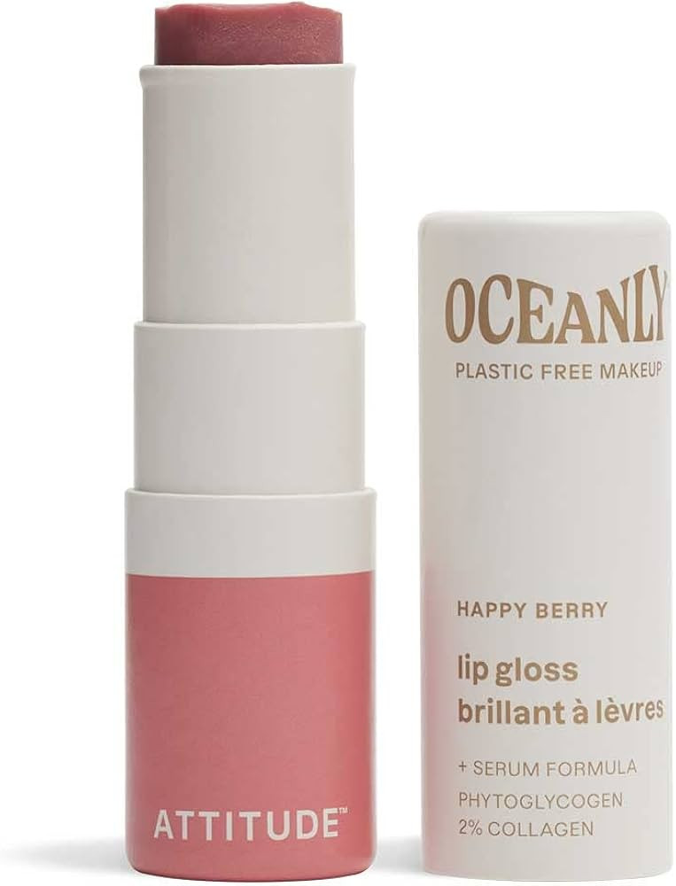 ATTITUDE Oceanly Plastic-Free Sheer Lip Gloss Stick, Titanium Dioxide-Free, EWG Verified, Vegan &... | Amazon (US)
