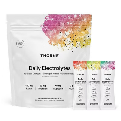 THORNE - Daily Electrolytes - Zero Sugar & Low-Calorie Electrolyte Powder Drink Mix - NSF Certified for Sport - Variety - 30 Stick Packs | Target