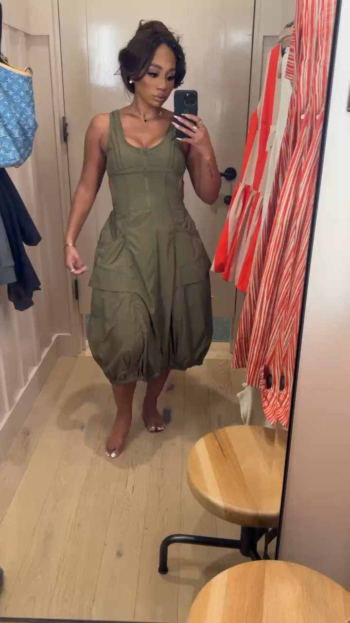 This bubble hem midi dress would make a good foundation for an elevated casual look! Would pair with a chunky sandal and shoulder bag!  

#LTKStyleTip #LTKMidsize