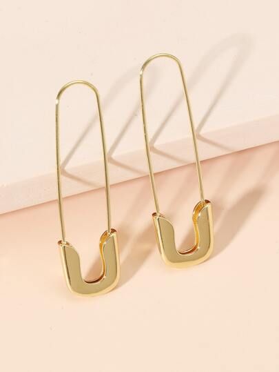 Safety Pin Design Earrings | SHEIN