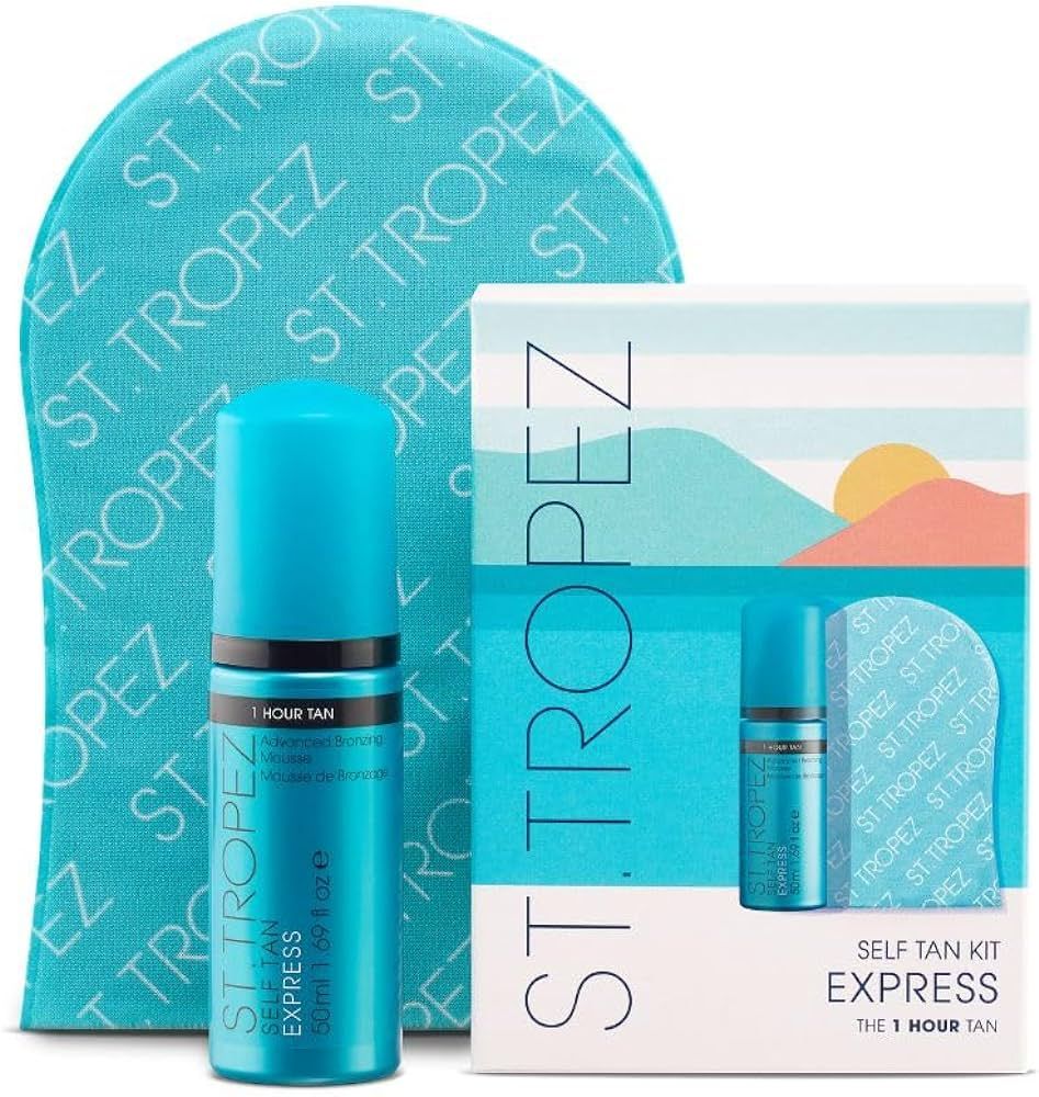 St.Tropez Self Tan Express Mini Kit, Travel-Sized Bronzing Mousse & Tanning Applicator Mitt, Vega... | Amazon (US)
