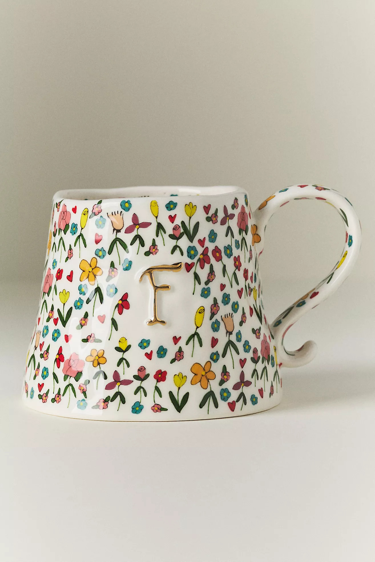 The Mud Fairy Stoneware Monogram Mug | Anthropologie (UK)