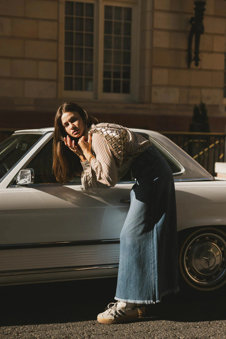 Niri Striped Button Up in Brown | Böhme US