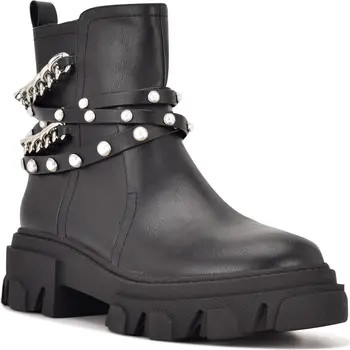 Nine West Cearlz Stud & Chain Combat Boot | Nordstrom | Nordstrom