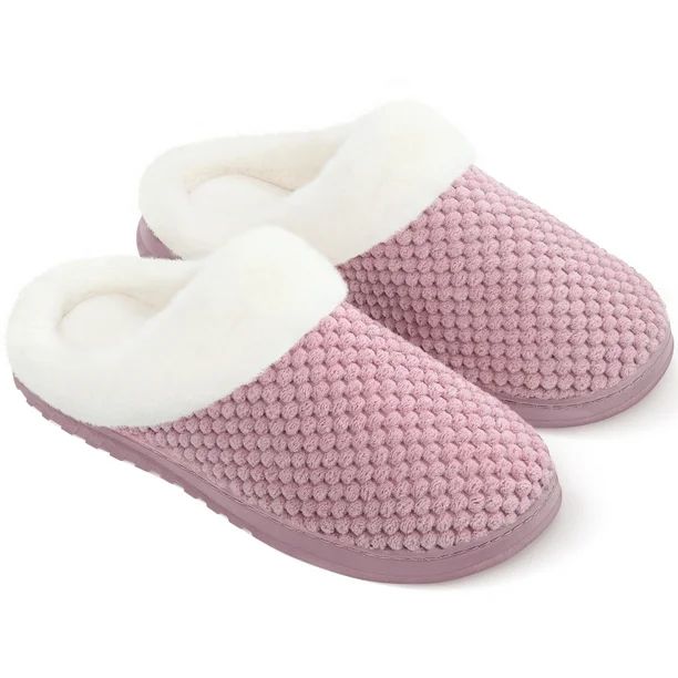 Bergman Kelly USA Women's Scuff Clog Coral Fleece Memory Foam Slippers Indoor / Outdoor House Sho... | Walmart (US)