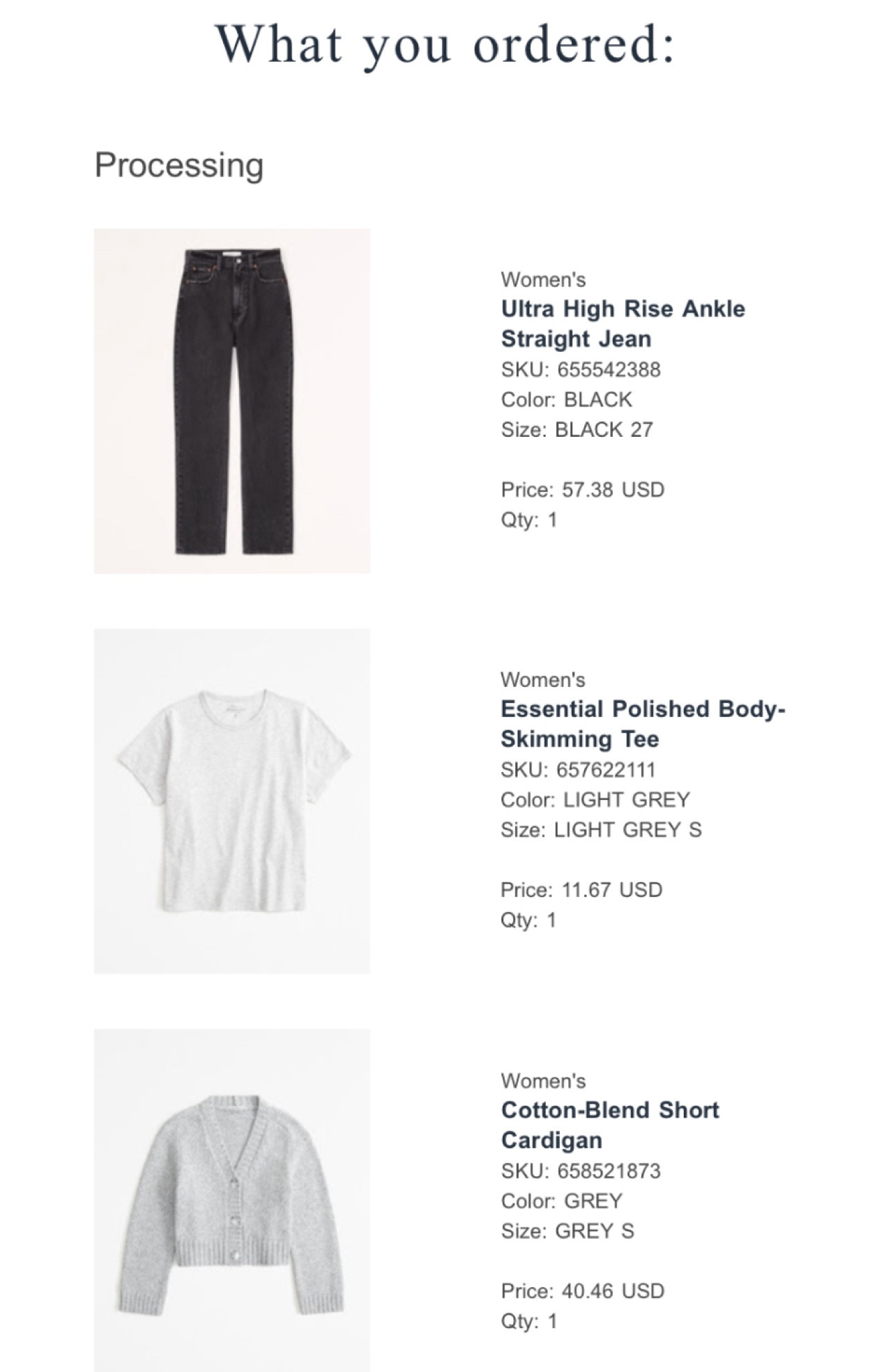 My A&F sale order! 

#LTKSeasonal #LTKBacktoSchool #LTKSaleAlert