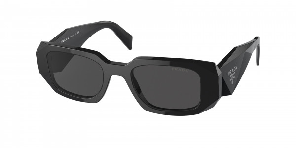 Prada PR 17WS Sunglasses | 1AB5S0 Black / Dark Grey Lens 49-20-145 | EZ Contacts