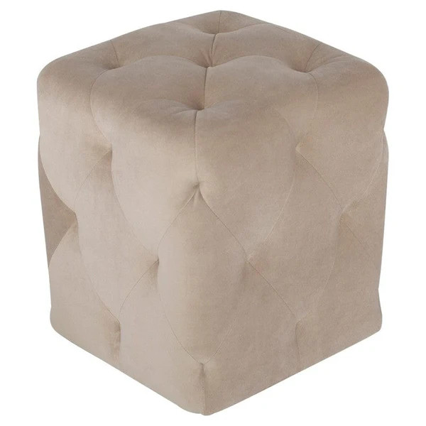 Nuevo Tufty Ottoman - Nude | Alchemy Fine Home
