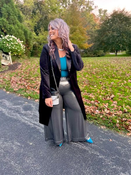 ✨SIZING•PRODUCT INFO✨
⏺ Gunmetal Silver Wide Leg Pants •• XL •• Halara
⏺ Wireless Bra •• HoneyLove •• XL (TTS and I’m a 36DDD)
⏺ Teal Tank •• linked similar 
⏺ Long Black Tuxedo Blazer •• linked similar 
⏺ Teal Pumps •• linked similar 
⏺ Sparkle Bag •• linked similar 
⏺ Silver Chain Belt •• linked similar 
⏺ Flower Pin •• linked similar 

👋🏼 Thanks for stopping by!

📍Find me on Instagram••YouTube••TikTok ••Pinterest ||Jen the Realfluencer|| for style, fashion, beauty and…confidence!

🛍 🛒 HAPPY SHOPPING! 🤩

#walmart #walmartfinds #walmartfind #founditatwalmart #walmart style #walmartfashion #walmartoutfit #walmartlook  #blazer #blazerstyle #blazerfashion #blazerlook #blazeroutfit #blazeroutfitinspo #blazeroutfitinspiration #black #blacklook #blackoutfit #outfitwithblack #lookswithblack #blackoutfitinspo #blackoutfitinspiration #looksfeaturingblack 
#under10 #under20 #under30 #under40 #under50 #under60 #under75 #under100
#affordable #budget #inexpensive #size14 #size16 #size12 #medium #large #extralarge #xl #curvy #midsize #blogger #vlogger
budget fashion, affordable fashion, budget style, affordable style, curvy style, curvy fashion, midsize style, midsize fashion




#LTKstyletip #LTKHoliday #LTKmidsize