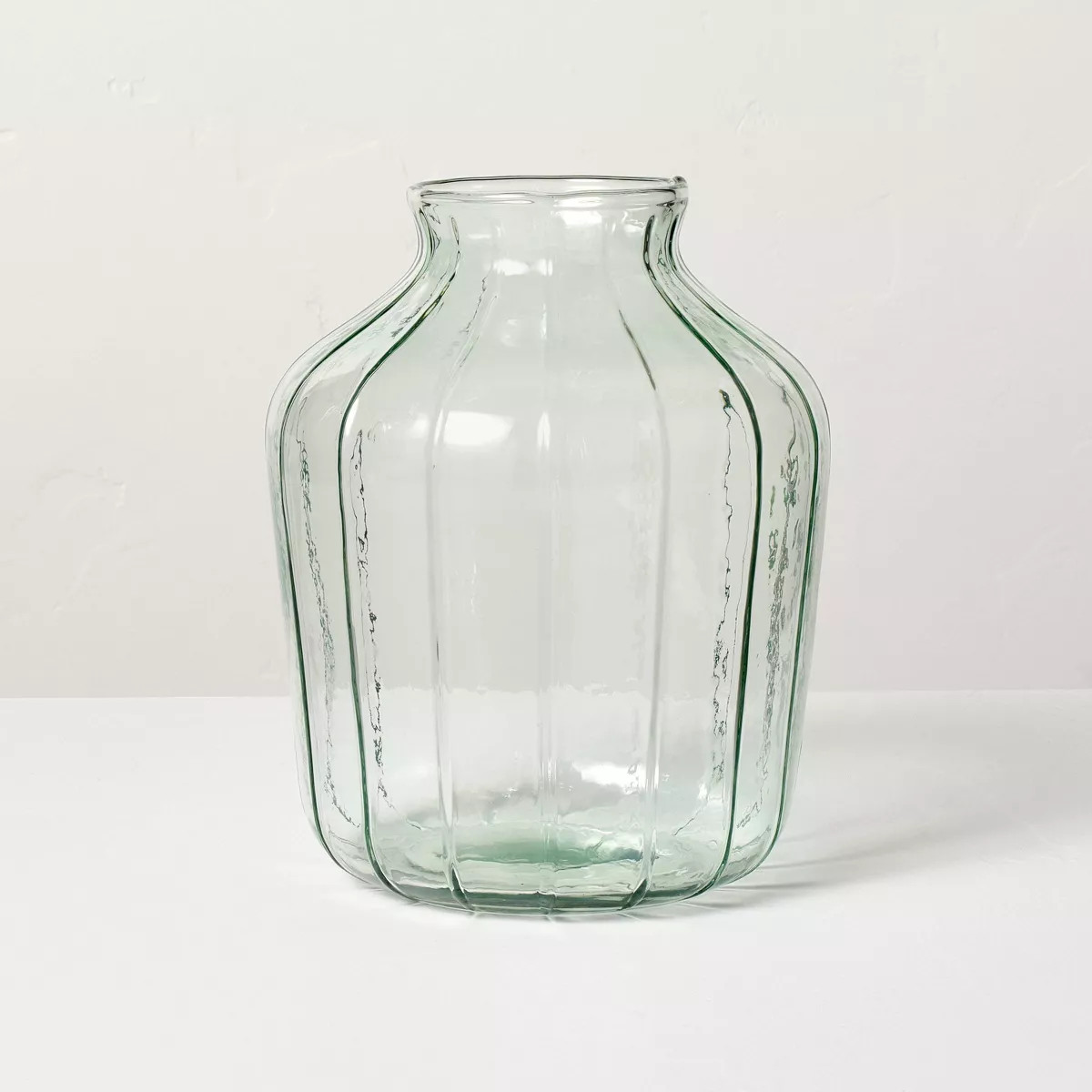 14" Ribbed Glass Decorative Flower Vase - Hearth & Hand™ with Magnolia | Target