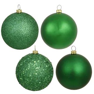 Vickerman 6 in. Green Ball 4-Finish Asst Christmas Ornament | Michaels Stores