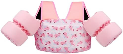 MoKo Toddler Swim Vest for Kids, Swim Arm Band Cartoon Swimming Wings Pool Float Vests Sleeves Shoul | Amazon (US)