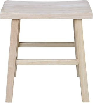 International Concepts 18-Inch Saddle Seat Stool, Unfinished | Amazon (US)