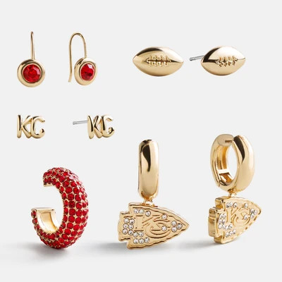 NFL Earring Stack Set - Kansas City Chiefs | BaubleBar