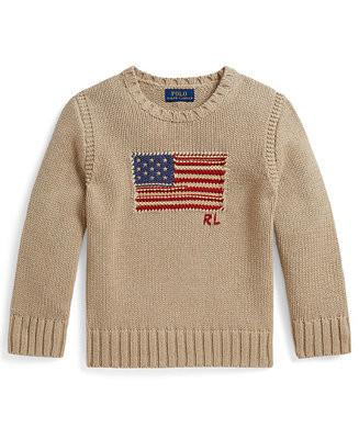 Boys' 2-7 Contrast Trim Iconic Flag Sweater | Macy's