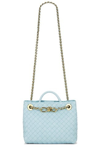 Bottega Veneta Small Andiamo Bag in Baby Blue | FWRD 