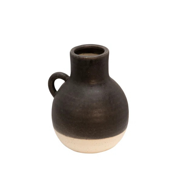 Dehl Black/Beige Ceramic Jar | Wayfair North America