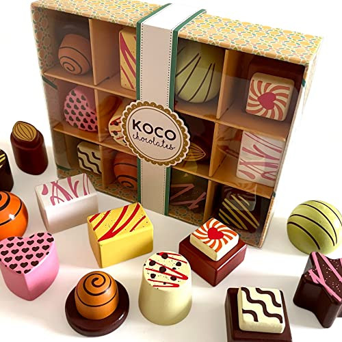 Bee Smart Tea Party Wooden Sweet Chocolate Box | Kids Playset Pretend Play Food with Sturdy Cardboard Storage Box | Childrens Role Play & Imaginary Play Kitchen Set | Birthday Gifts for Toddlers | Amazon (US)
