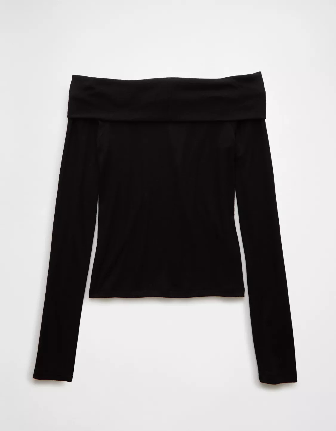 AE Long-Sleeve Off-The-Shoulder T-Shirt | American Eagle Outfitters (US & CA)