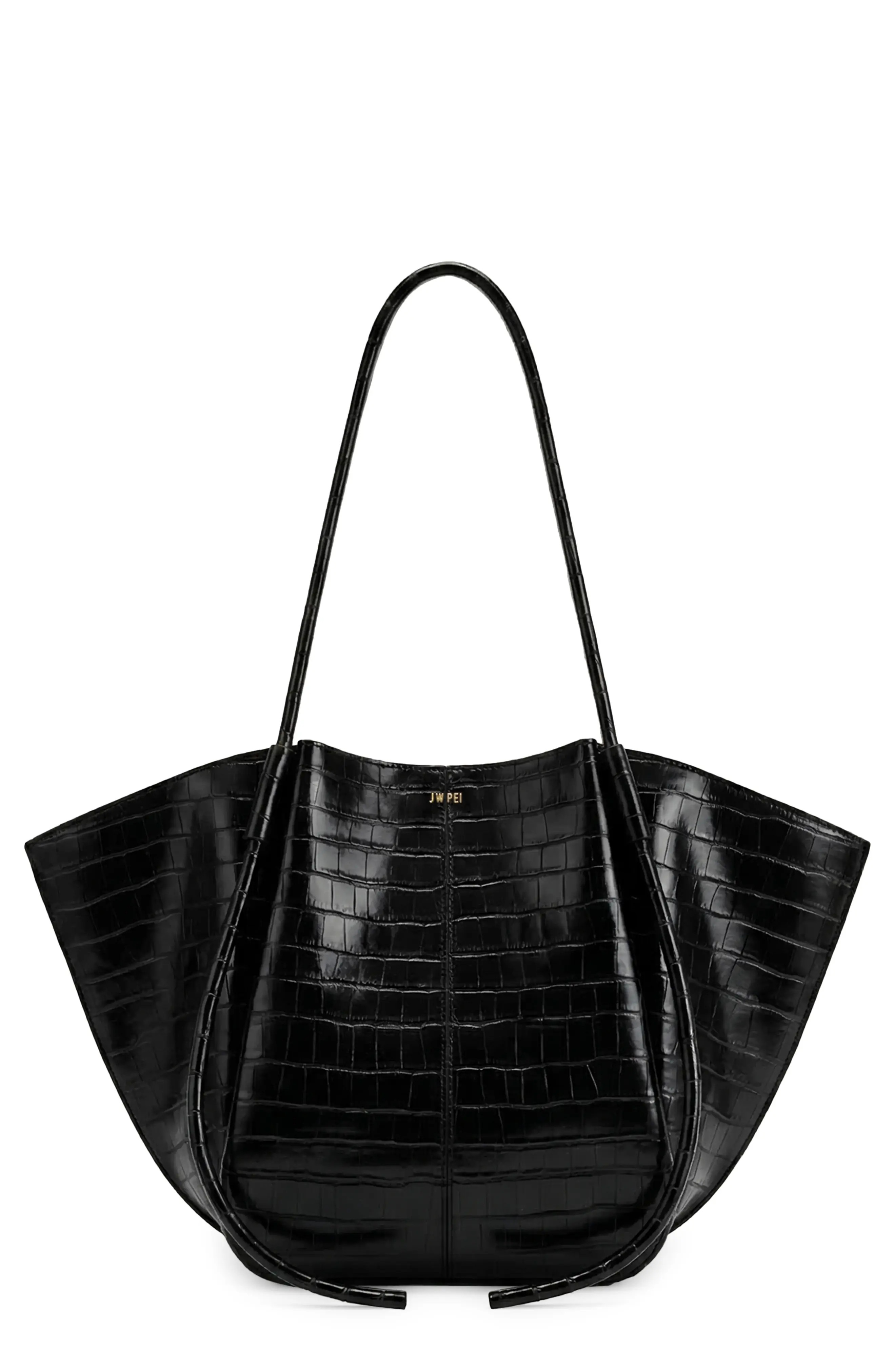 Nala Croc Embossed Faux Leather Wide Tote (Women) | Nordstrom | Nordstrom