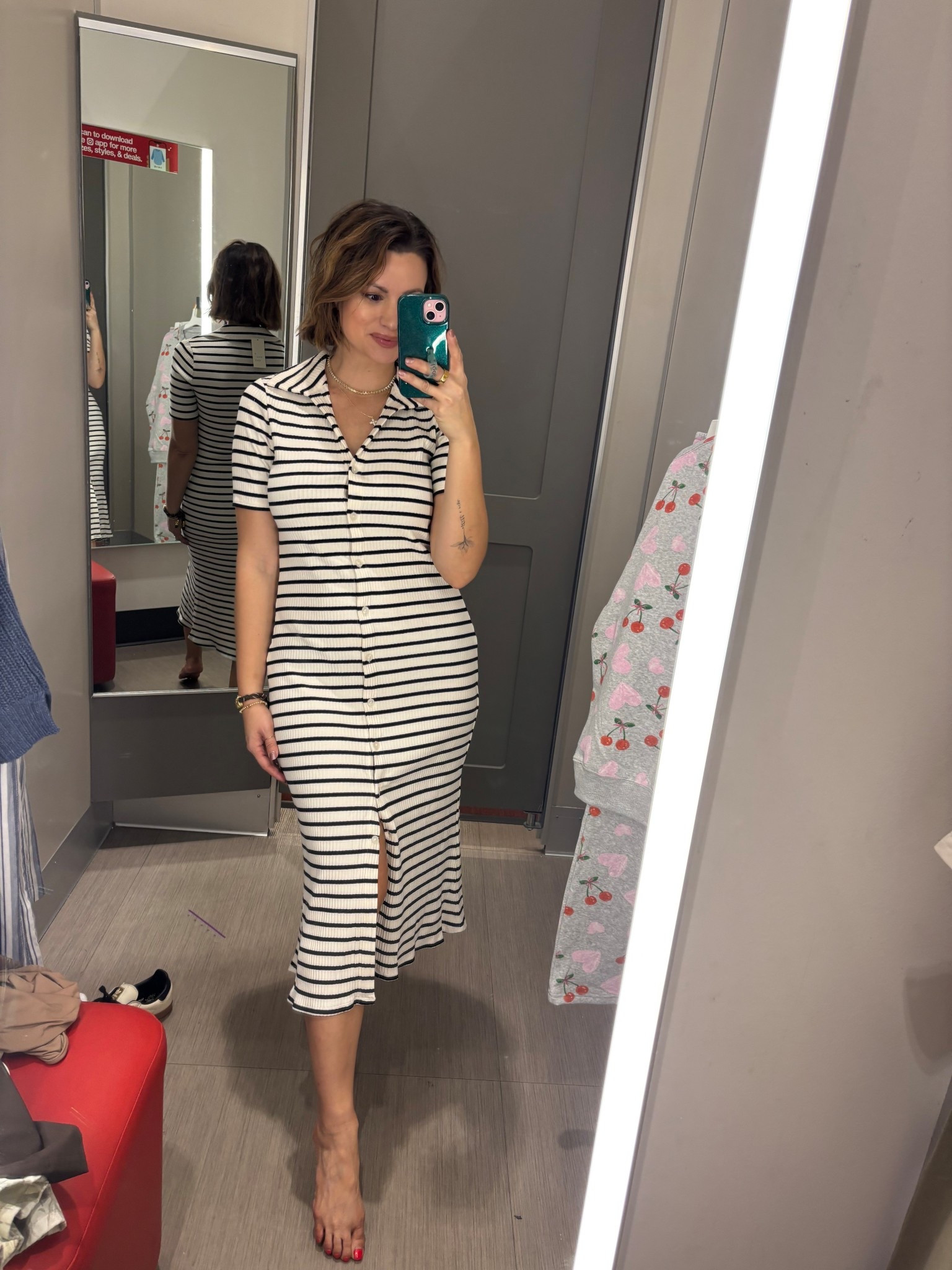 The pre-spring arrivals at Target are so good right now! This cream and black stripe button-down midi dress was another great find! Under $40!

#LTKFindsUnder50 #LTKdayinmylife #LTKootd