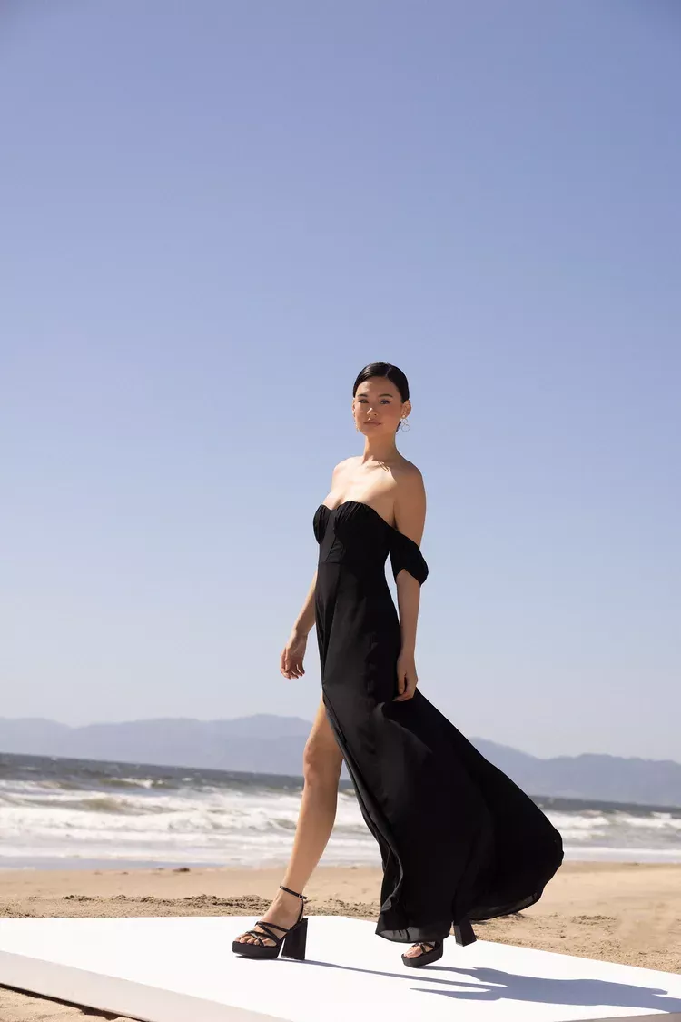 Black Mermaid Dress - Bustier Maxi Dress - Strapless Maxi Dress - Lulus