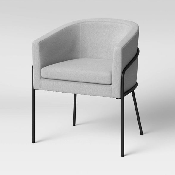 Modern Metal Base Barrel Chair Gray - Project 62™ | Target