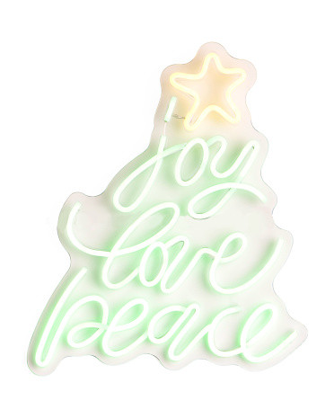 Usb Powered Joy Love Peace Neon Sign | TJ Maxx