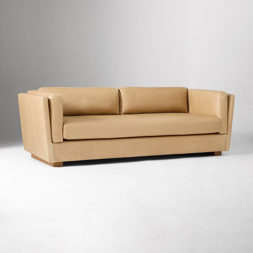 Thea Leather Sofa (77"&ndash;97") | West Elm (US)