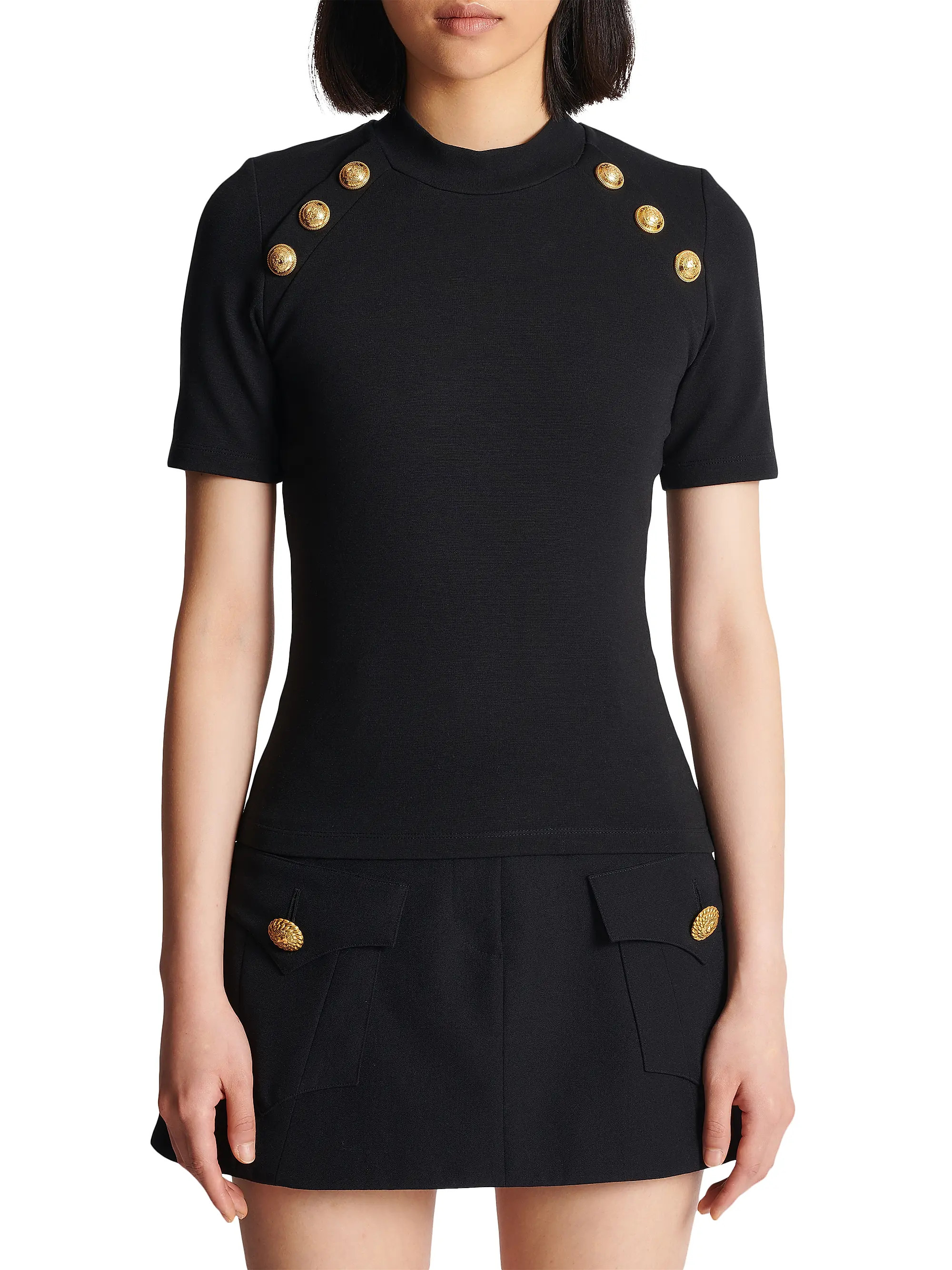 Logo Button Raglan Stretch T-Shirt | Saks Fifth Avenue