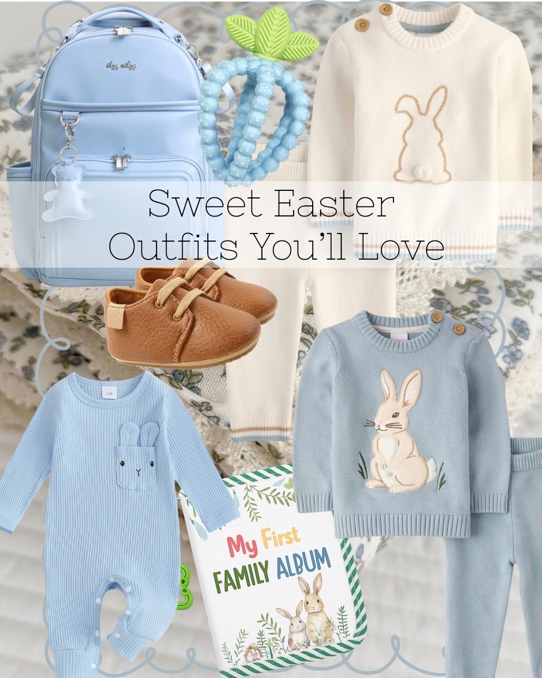 Soft blues, cozy knits, and the sweetest little bunny details 🐰💙
Everything you need for a picture-perfect baby moment—cute, comfy, and gift-worthy.
#BabyStyle #SweetestFinds #BabyEssentials #NeutralBaby #EasterBaby #BabyOutfitInspo 
#LTKbaby #babyshowergiftideas

#LTKBump #LTKmomlife