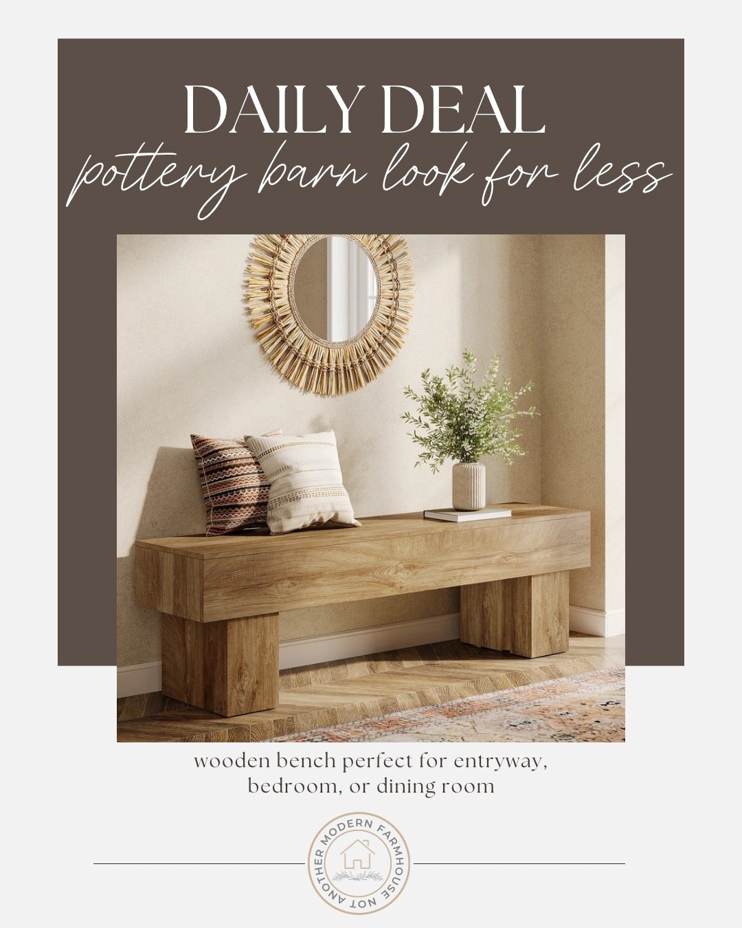 Deal of the Day - Pottery Barn look for less entryway bench

Wayfair, sale, affordable find, designer inspired, living room inspo, living room design, pottery barn inspired, designer inspired, look for less

#LTKHome #LTKSaleAlert