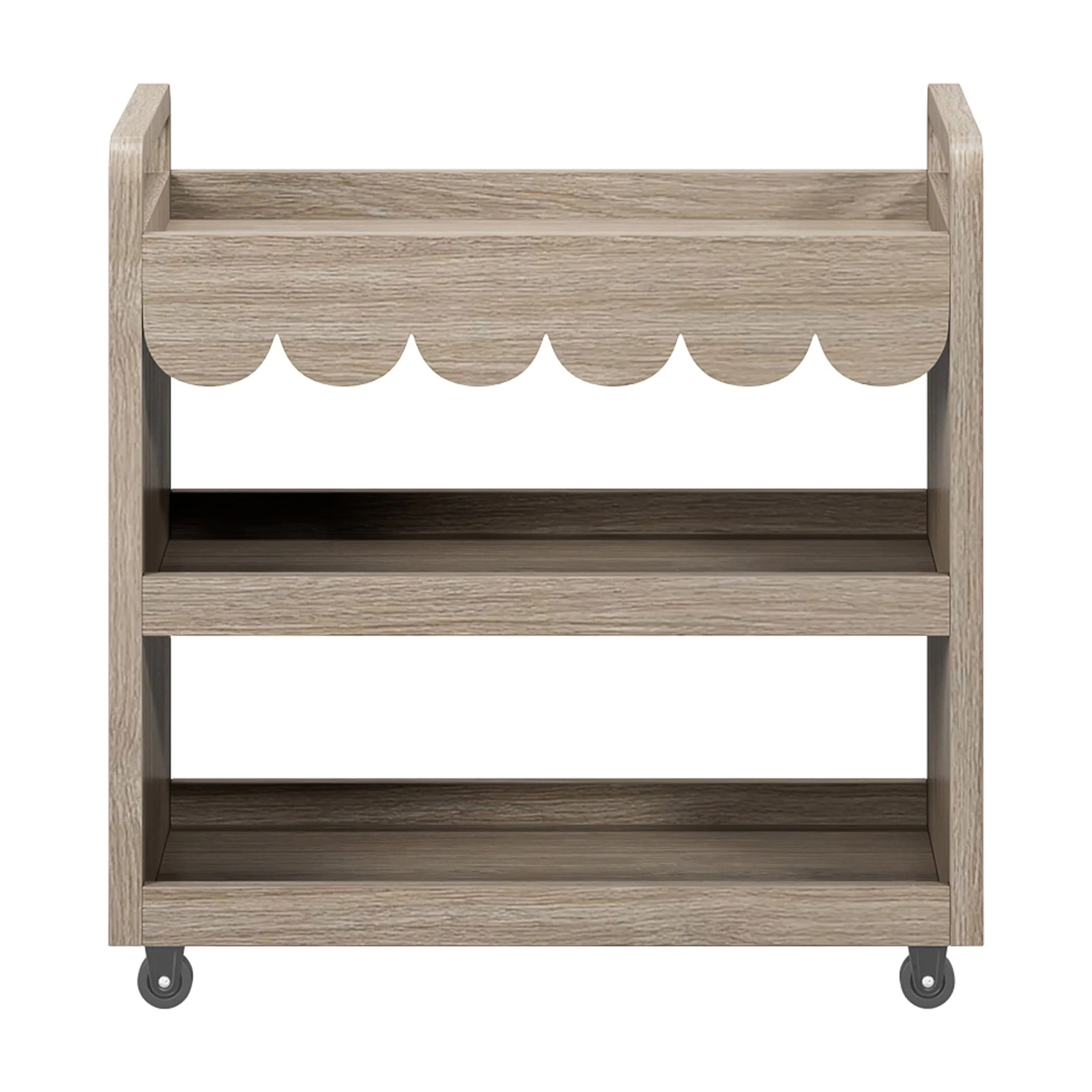 House of Happy Scallop Art Cart , Natural | Walmart (US)