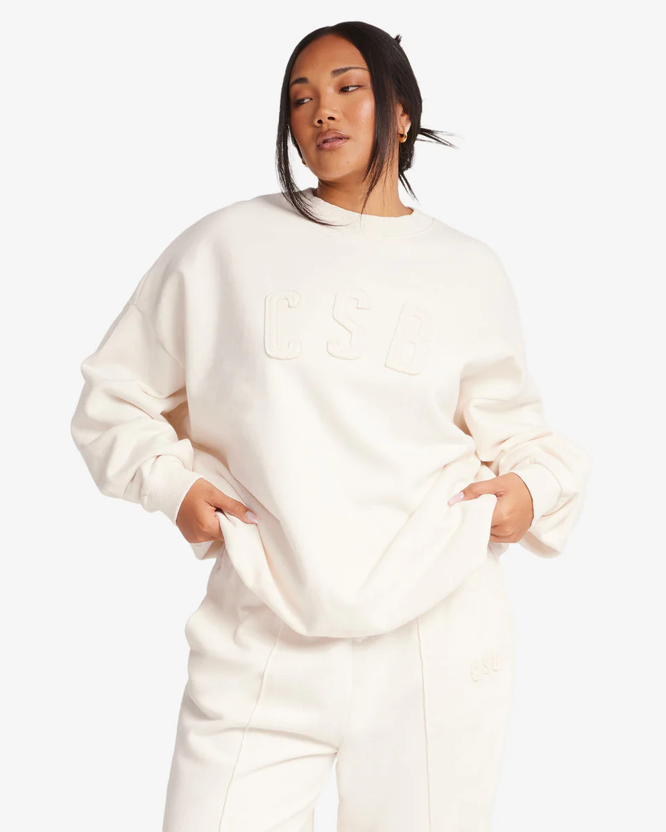 CSB Crewneck Jumper | Vanilla | Crop Shop Boutique US