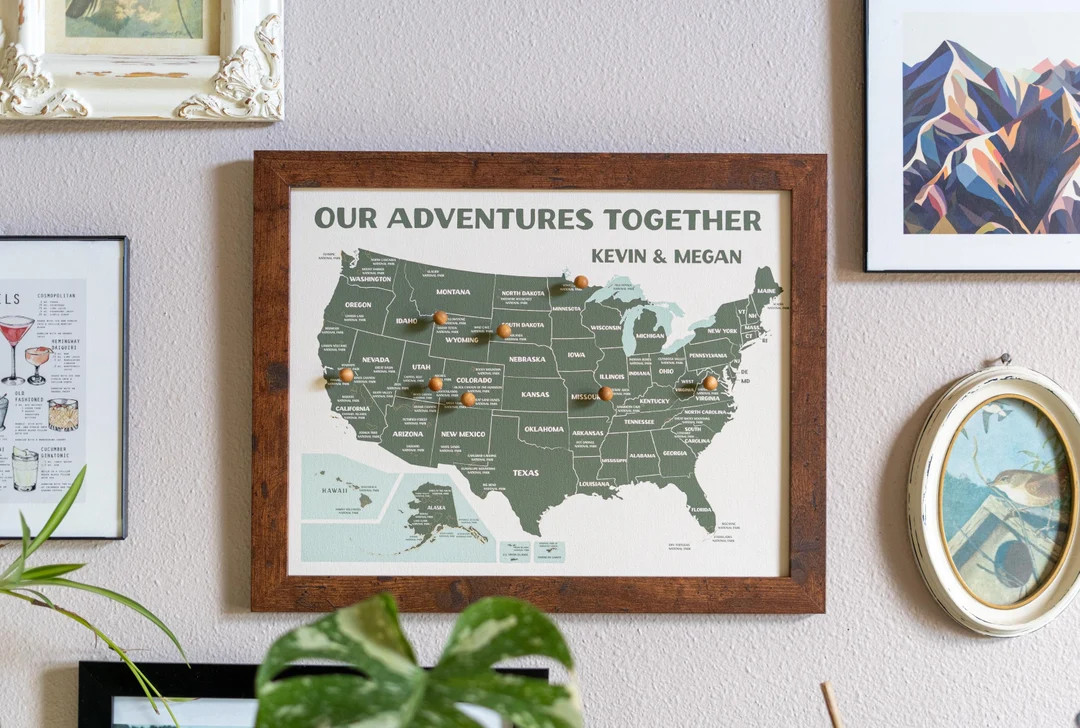 National Parks Push Pin Map Personalized Adventure Map, Track Your National Park Travels, Persona... | Etsy (US)