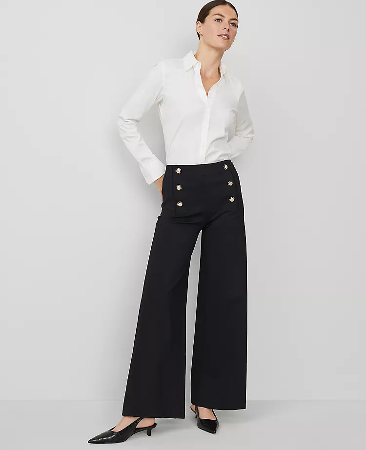 The Petite Sailor Wide-Leg Pant | Ann Taylor (US)