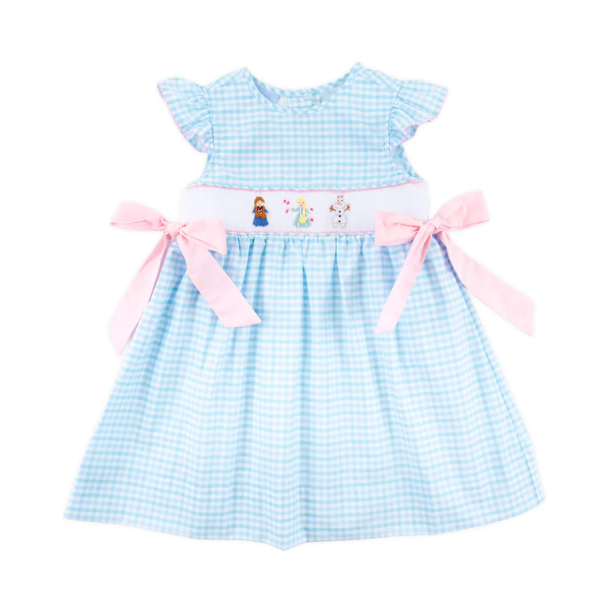 Ice Princess Smocked Beverly Dress Blue Gingham | Classic Whimsy