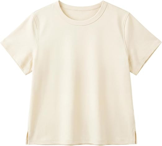 Stelle Women Cotton T Shirts Short Sleeve Basic Tees Casual Boxy Crop Tops | 100% cotton, Liquid ... | Amazon (US)