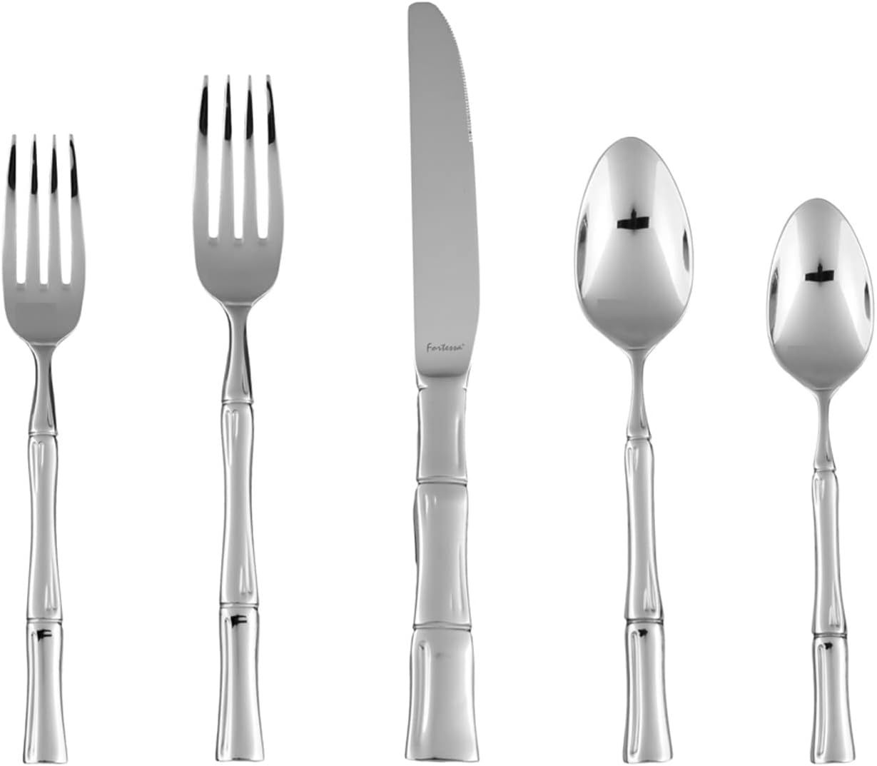 Fortessa Royal Pacific 18/10 Stainless Steel Flatware, 5 Piece Place Setting, Service for 1 | Amazon (US)