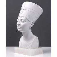Head Of Queen Nefertiti Bust Egypt Marble Sculpture - Handmade in Europe 28 cm /11"" Pharaoh Home Decor Art Statue The Ancient | Etsy (US)