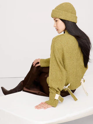 ITALIAN WOOL-BLEND UTILITY SWEATER | Banana Republic (CA)