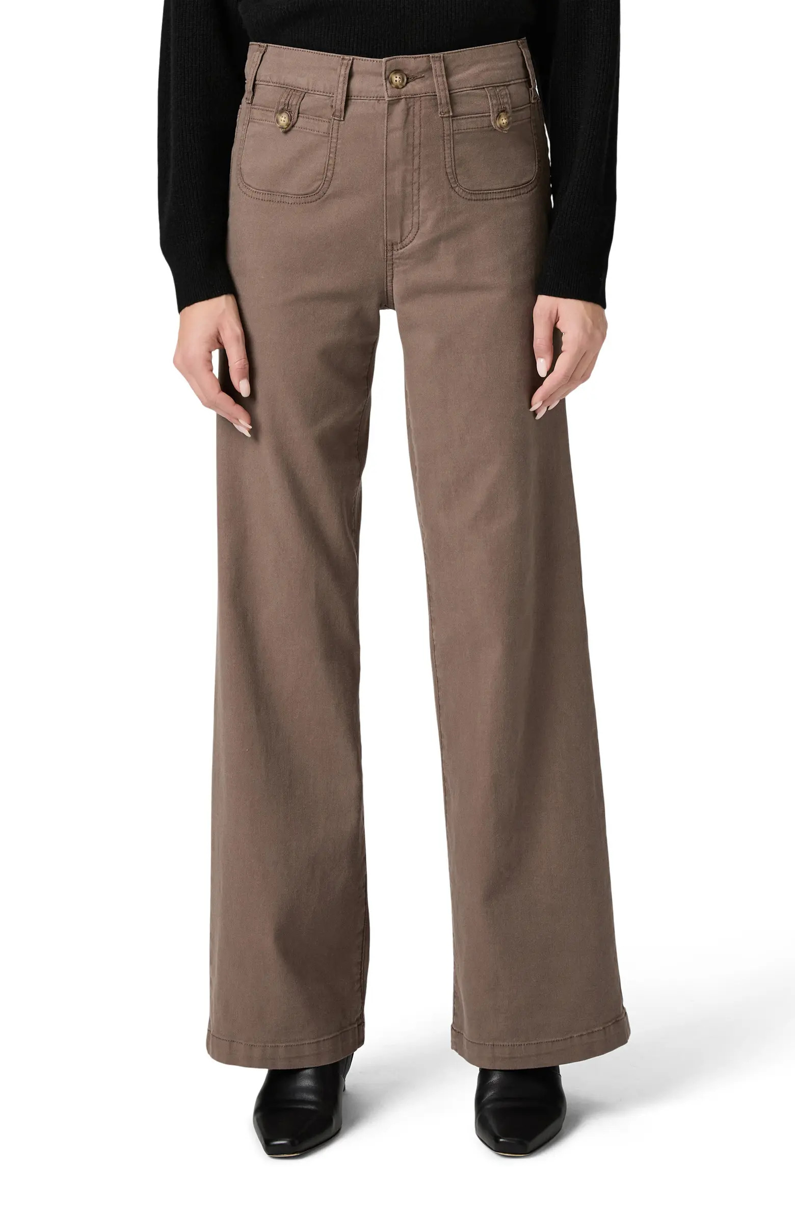 Anessa Button Pocket High Waist Wide Leg Jeans | Nordstrom