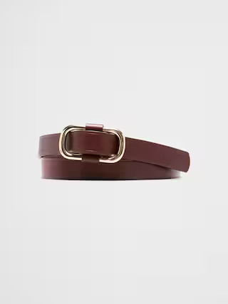 Leather Square Buckle Slider Belt | Banana Republic Factory
