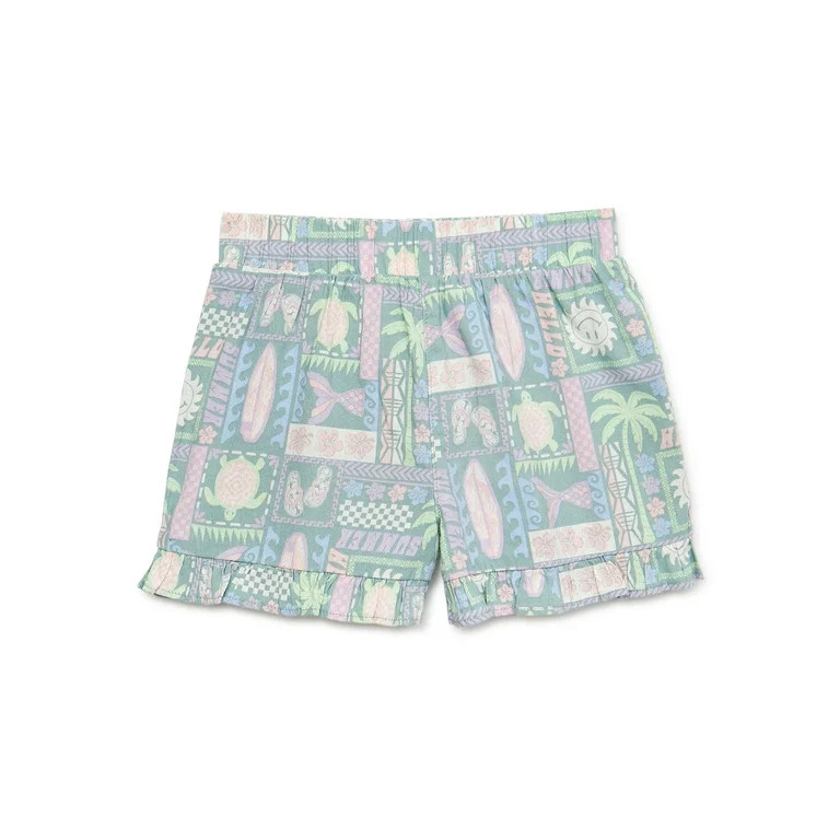 Garanimals Baby and Toddler Girl Ruffle Hem Shorts, Sizes 12M-5T | Walmart (US)