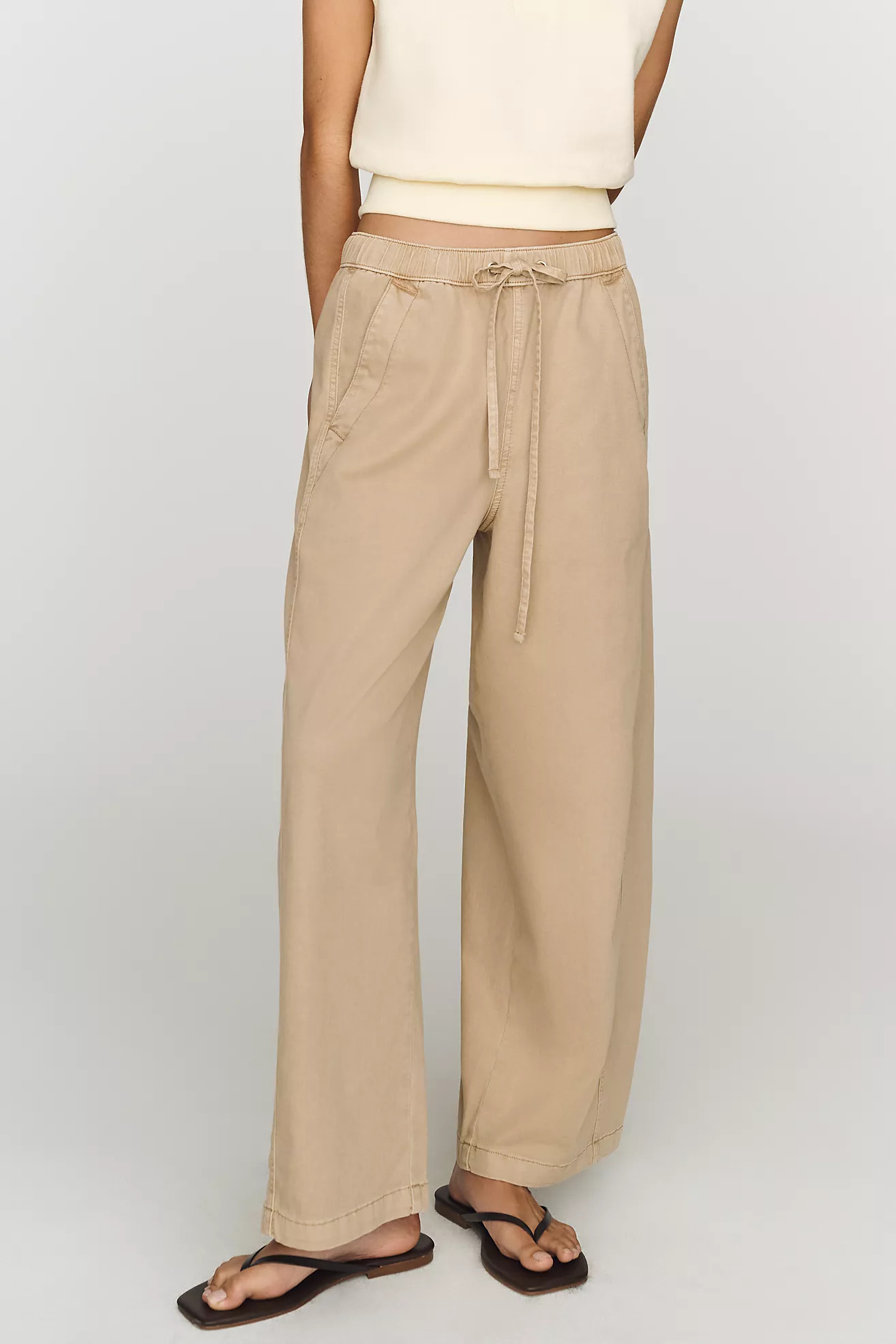 Pilcro Izzie Relaxed Full-Length Barrel Pants | Anthropologie (US)