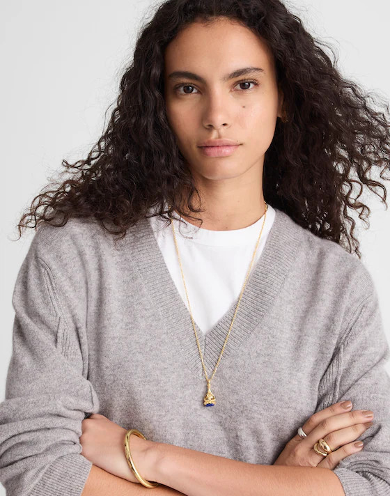 Cashmere V-Neck Sweater | Madewell