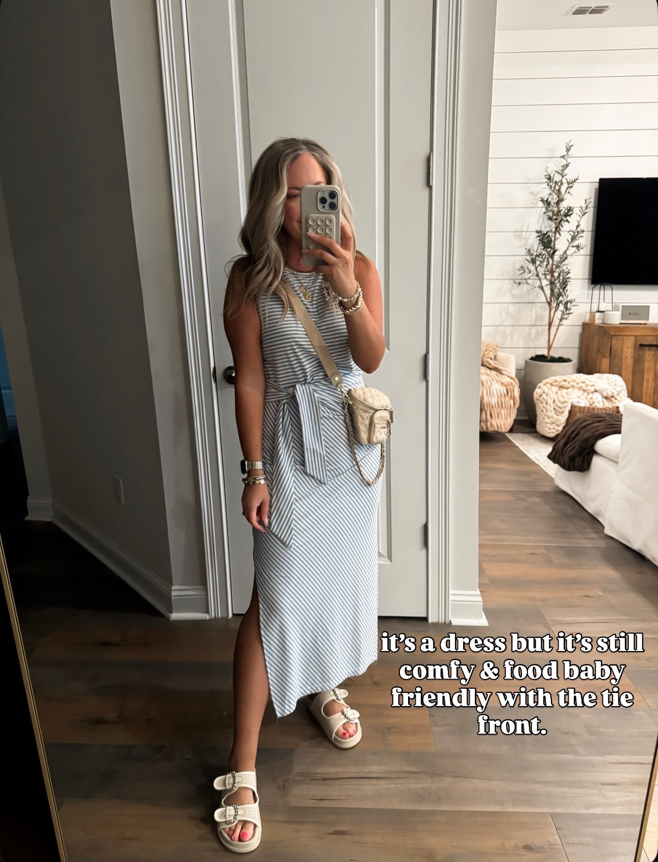 Blue stripe dress size small, summer dress spring dress brunch dress food baby friendly dress. Amazon fashion Amazon finds

#LTKPetite #LTKOver40