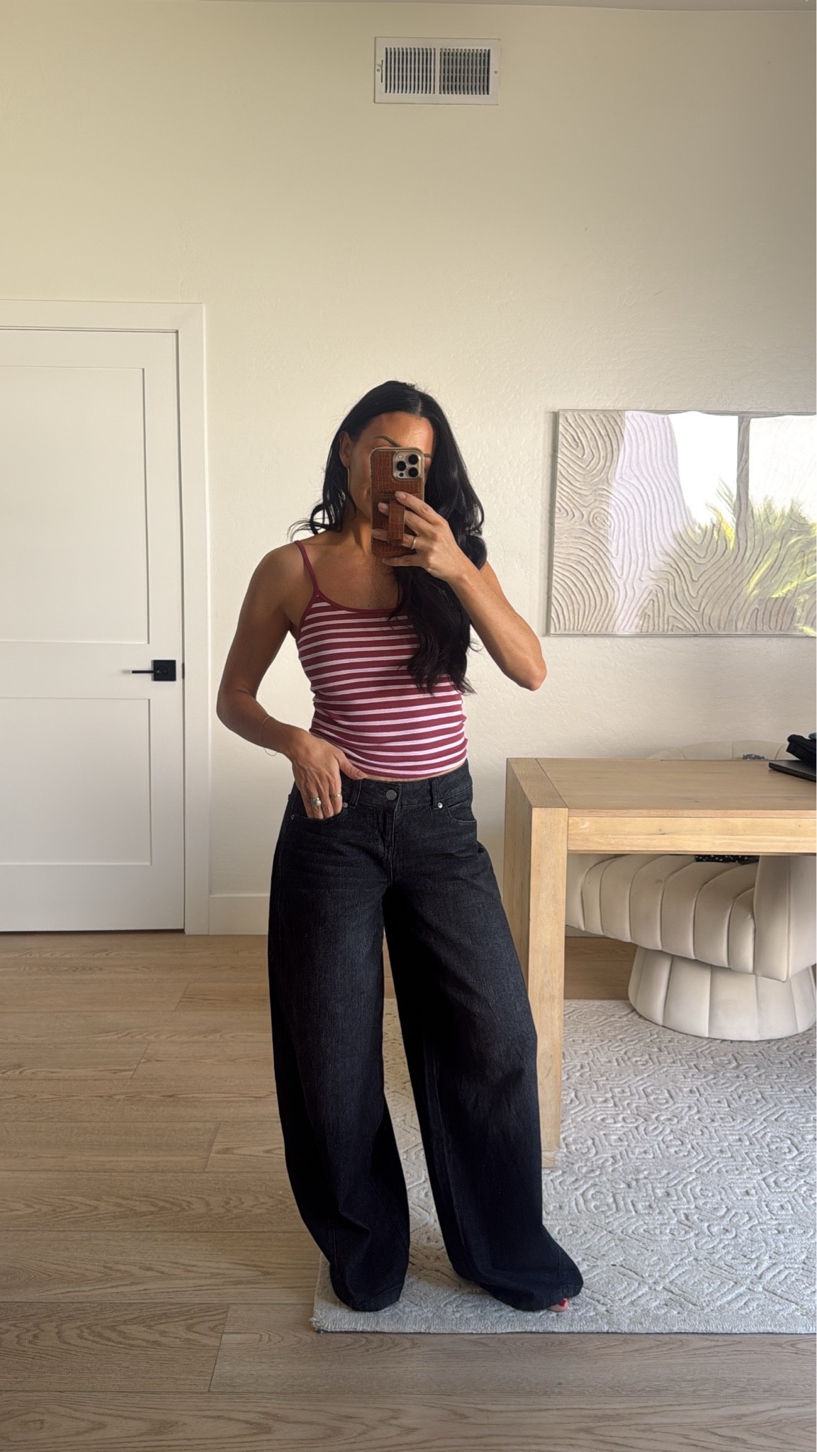 Happy Saturday! Prepping the house for Brody’s birthday party! Wearing Walmart! 
Strappy top size XS 
Wide leg dark denim jeans size 0 

Walmart finds 
Walmart fashion

#LTKootd #LTKSeasonal #LTKmomlife