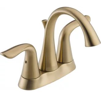 Delta 2538-CZMPU-DST Champagne Bronze Lahara Centerset Bathroom Faucet with Pop-Up Drain Assembly... | Build.com, Inc.