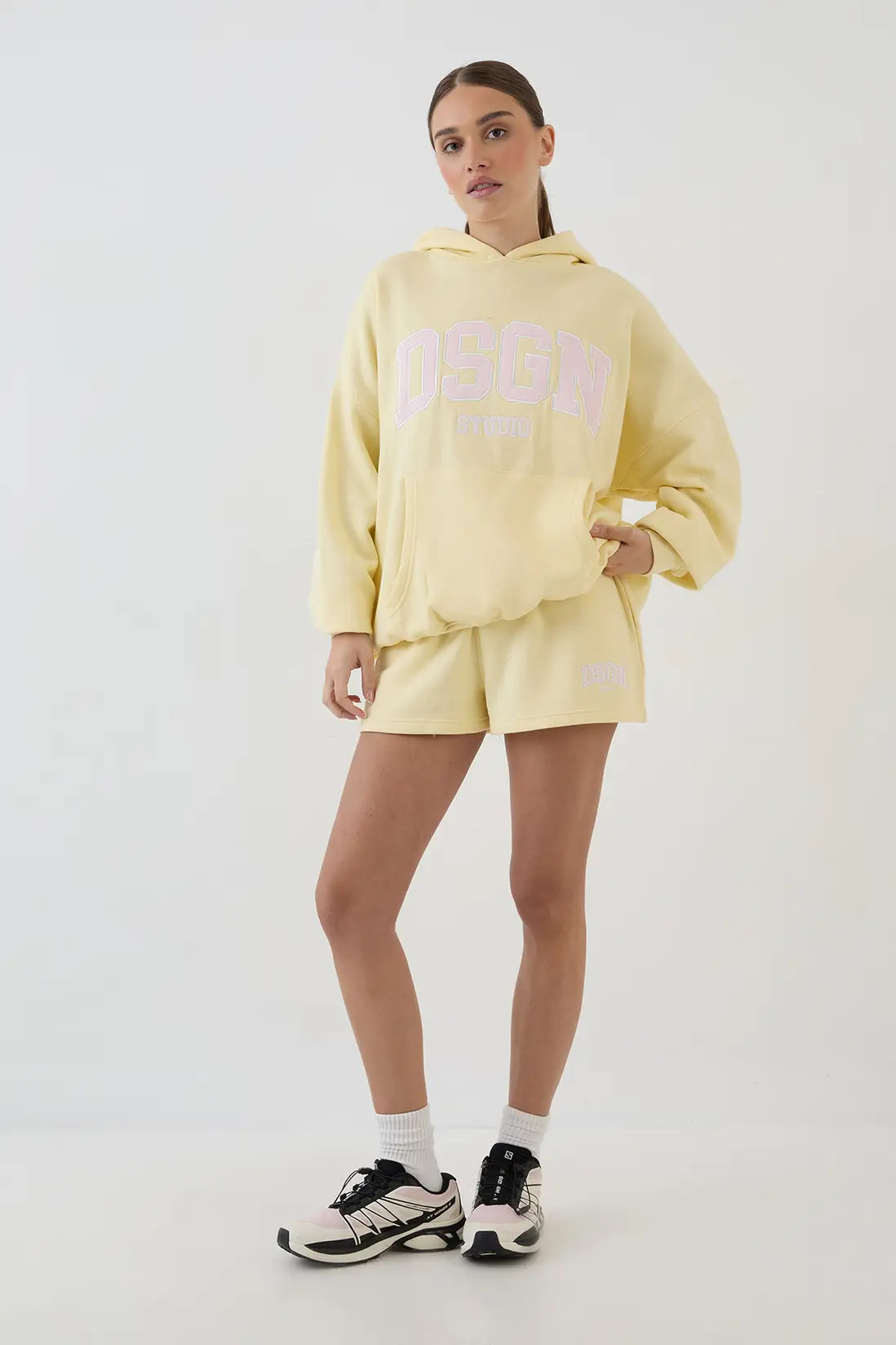 Lemon DSGN Studio Collegiate Applique Oversized Hoodie | Boohoo | Boohoo.com (UK & IE)